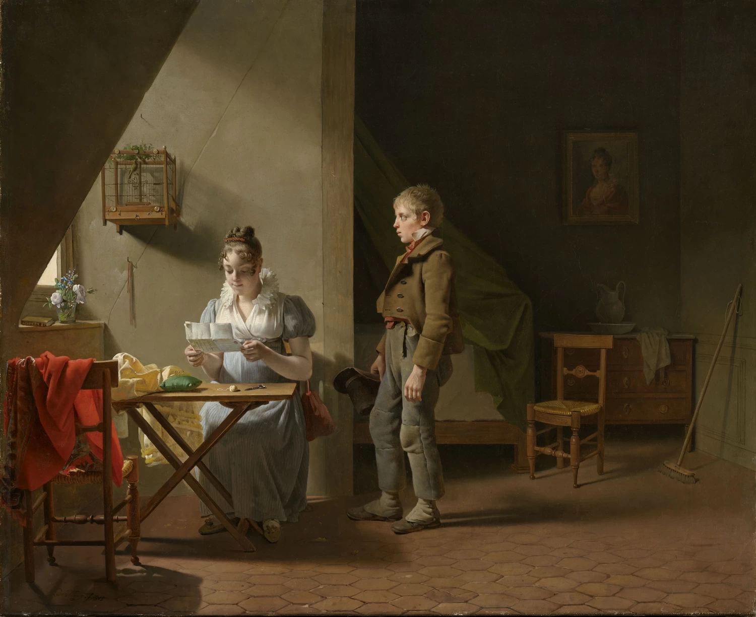 Michel Martin Drolling-76-Il messaggio - Clark Art Institute